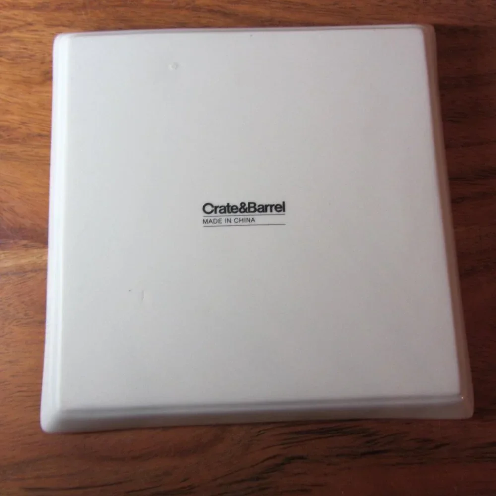 3 for $24 - crate & barrel tokyo dish square salad plate (w3553)